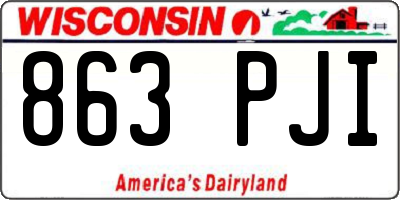 WI license plate 863PJI