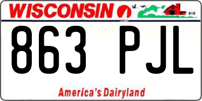 WI license plate 863PJL