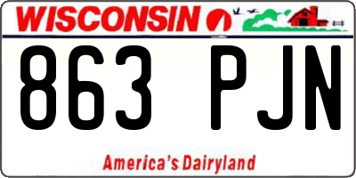 WI license plate 863PJN