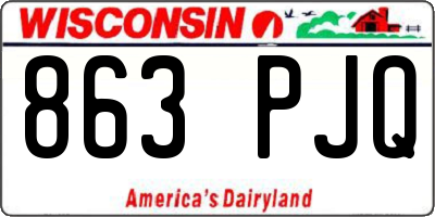 WI license plate 863PJQ