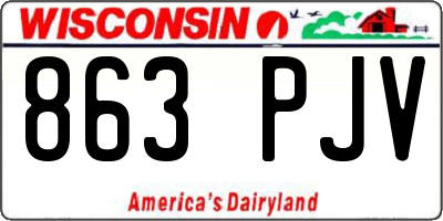 WI license plate 863PJV
