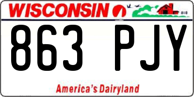 WI license plate 863PJY