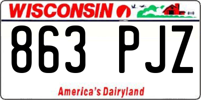 WI license plate 863PJZ