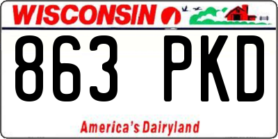 WI license plate 863PKD