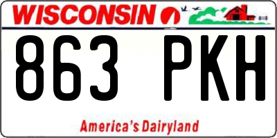 WI license plate 863PKH
