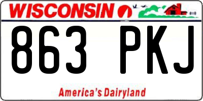 WI license plate 863PKJ