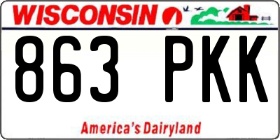 WI license plate 863PKK