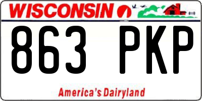 WI license plate 863PKP