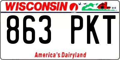 WI license plate 863PKT