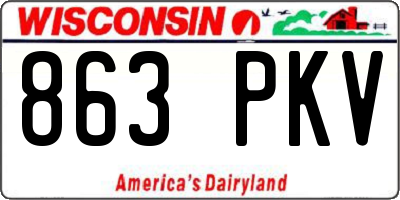 WI license plate 863PKV