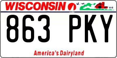 WI license plate 863PKY