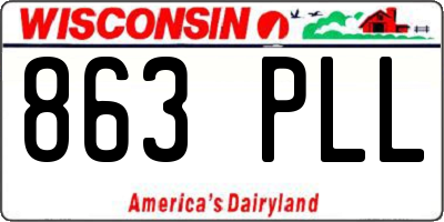 WI license plate 863PLL
