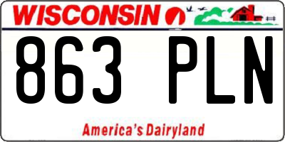 WI license plate 863PLN
