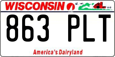 WI license plate 863PLT