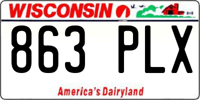 WI license plate 863PLX