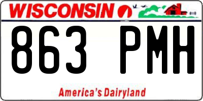 WI license plate 863PMH