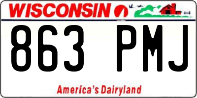 WI license plate 863PMJ