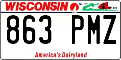 WI license plate 863PMZ