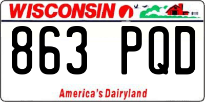 WI license plate 863PQD