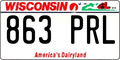 WI license plate 863PRL