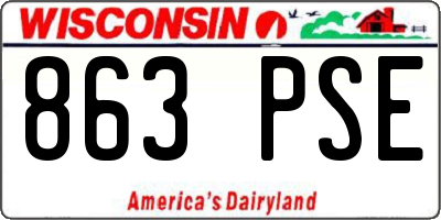 WI license plate 863PSE