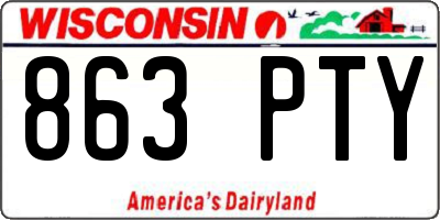 WI license plate 863PTY