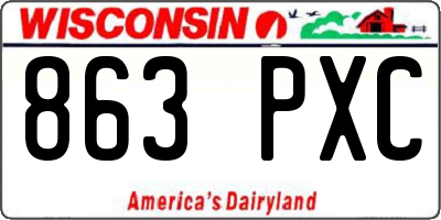 WI license plate 863PXC