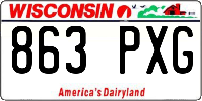 WI license plate 863PXG