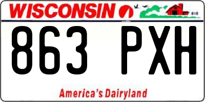 WI license plate 863PXH