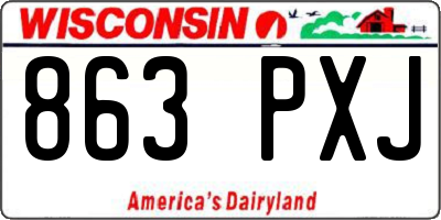 WI license plate 863PXJ