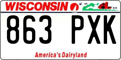 WI license plate 863PXK