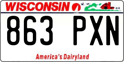 WI license plate 863PXN