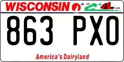 WI license plate 863PXO