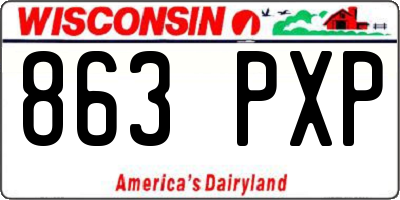 WI license plate 863PXP