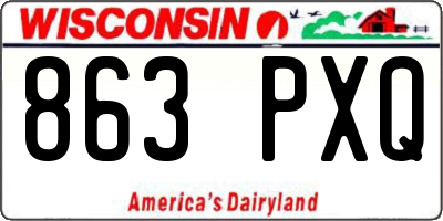 WI license plate 863PXQ