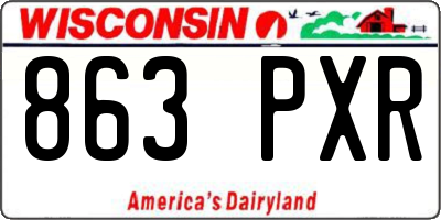 WI license plate 863PXR