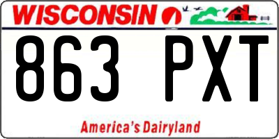 WI license plate 863PXT