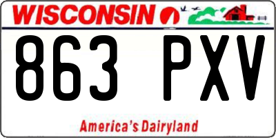WI license plate 863PXV