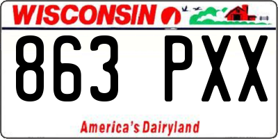 WI license plate 863PXX