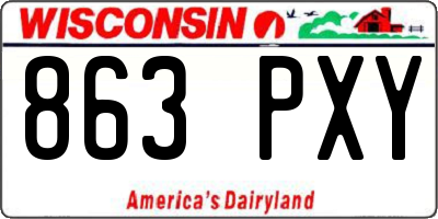WI license plate 863PXY
