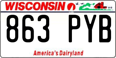 WI license plate 863PYB