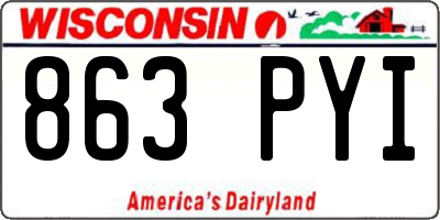 WI license plate 863PYI