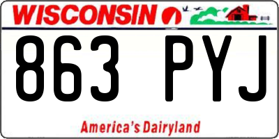 WI license plate 863PYJ