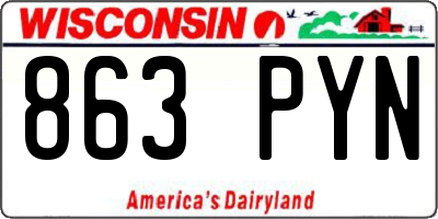 WI license plate 863PYN
