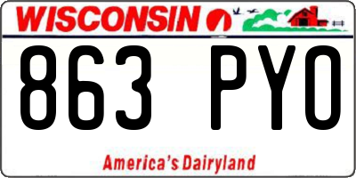 WI license plate 863PYO