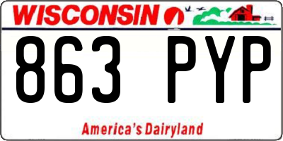 WI license plate 863PYP