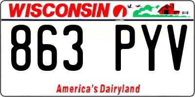 WI license plate 863PYV