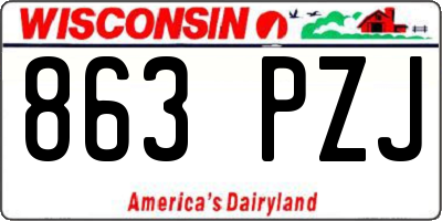 WI license plate 863PZJ