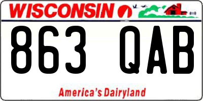 WI license plate 863QAB