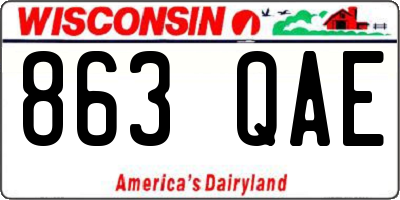 WI license plate 863QAE